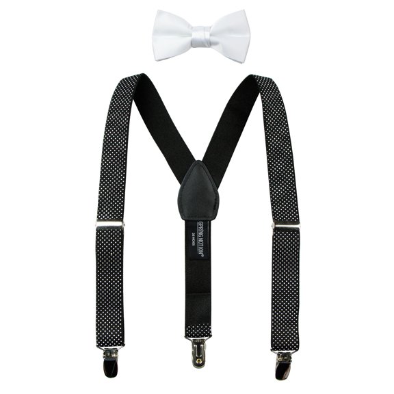 Spring Notion Boys' Suspenders and Solid Color Bowtie Set