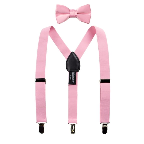 Spring Notion Boys' Suspenders and Solid Color Bowtie Set