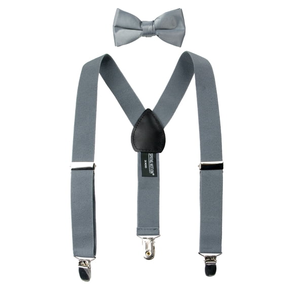 Spring Notion Boys' Suspenders and Solid Color Bowtie Set