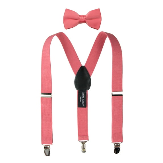 Spring Notion Boys' Suspenders and Solid Color Bowtie Set