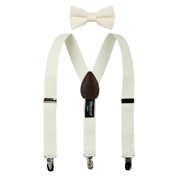 Spring Notion Boys' Suspenders and Solid Color Bowtie Set