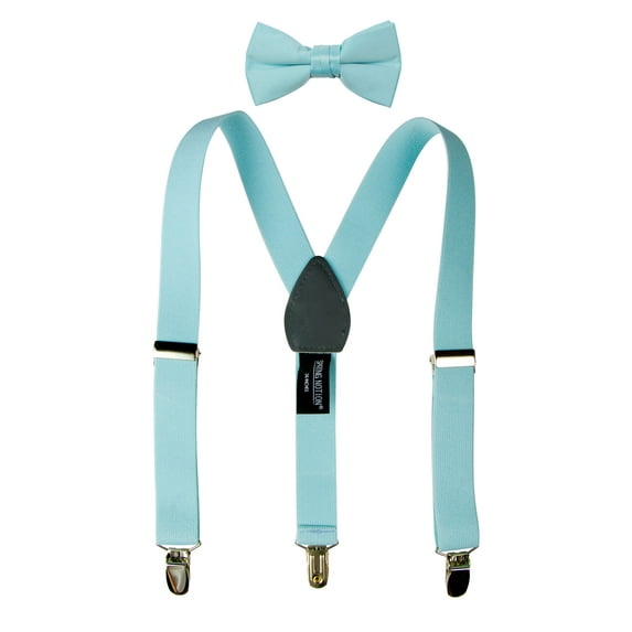Spring Notion Boys' Suspenders and Solid Color Bowtie Set