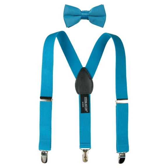 Spring Notion Boys' Suspenders and Solid Color Bowtie Set