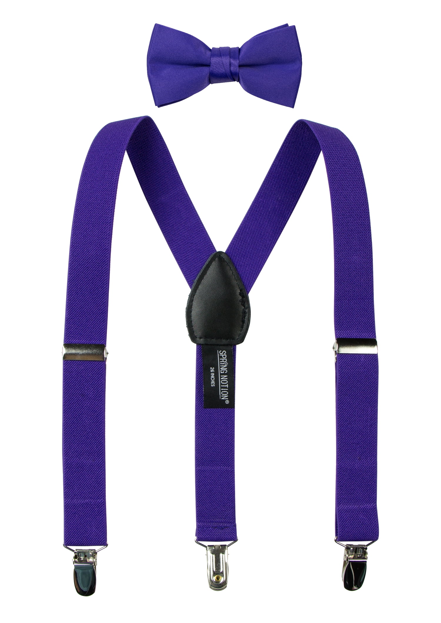 Spring Notion Men's Dress Suspenders & Bow Tie Set - Ready For Weddings & Formal Events