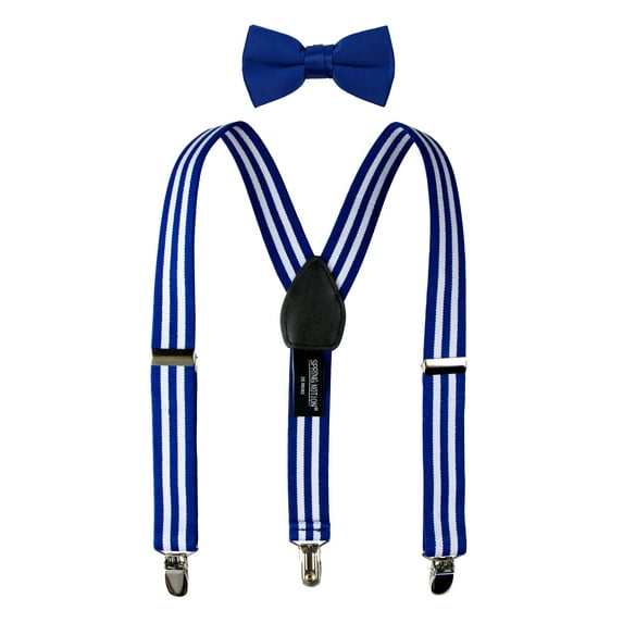 Spring Notion Boys' Suspenders and Solid Color Bowtie Set