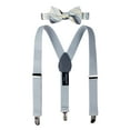 thumbnail image 1 of Spring Notion Boys' Woven Bow Tie and Suspender Set Silver Grey L, 1 of 3
