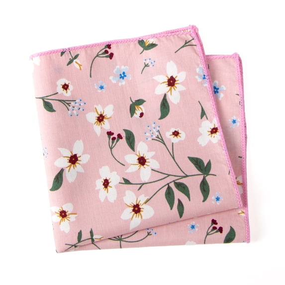 Spring Notion Cotton Floral Handkerchief Pocket Squares for Boys