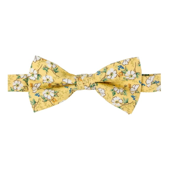 Spring Notion Men's Cotton Floral Print Pre-tied Bow Tie