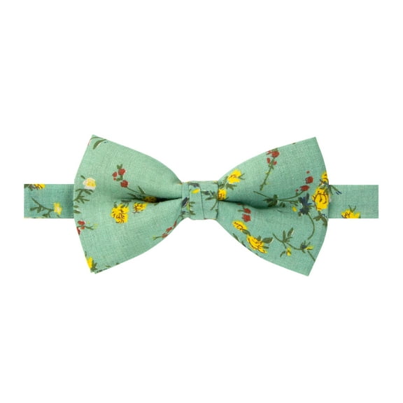 Spring Notion Men's Cotton Floral Print Pre-tied Bow Tie