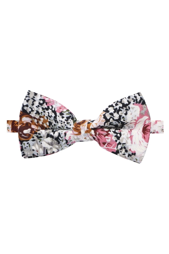 Men's Cotton Floral Print Pre-tied Bow Tie