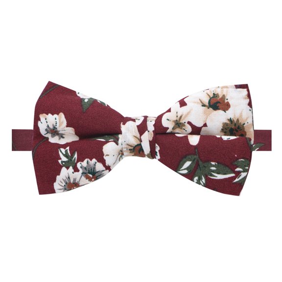 Spring Notion Men's Cotton Floral Print Pre-tied Bow Tie