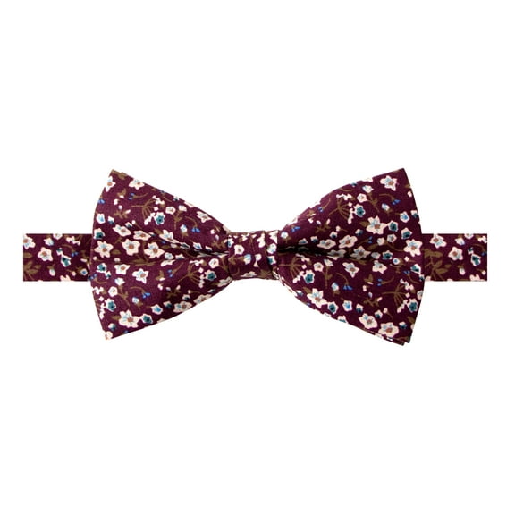 Spring Notion Men's Cotton Floral Print Pre-tied Bow Tie