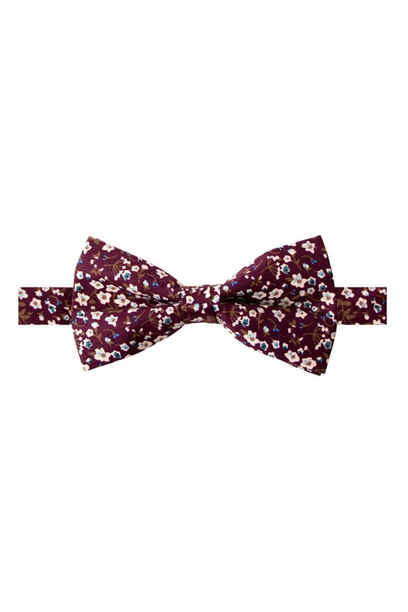 Men's Cotton Floral Print Pre-tied Bow Tie