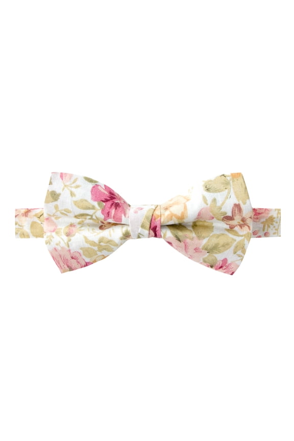 Men's Cotton Floral Print Pre-tied Bow Tie