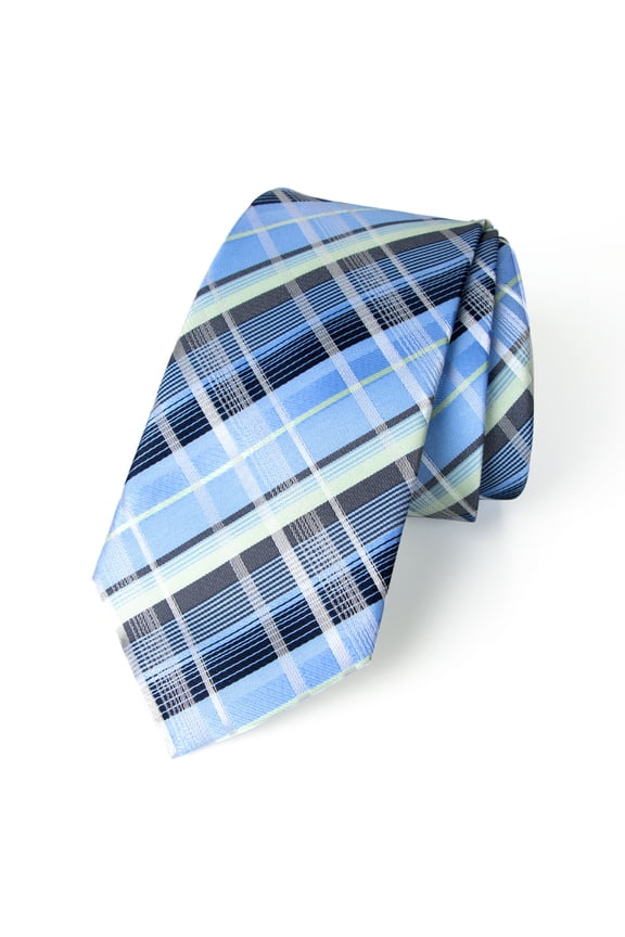 Men's Elegant Fine Tartan Microfiber Woven Tie