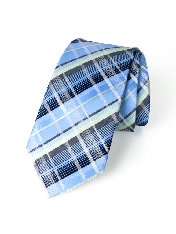 Men's Elegant Fine Tartan Microfiber Woven Tie