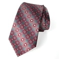 thumbnail image 1 of Spring Notion Men's Geometric Medallion Microfiber Woven Tie, 1 of 2