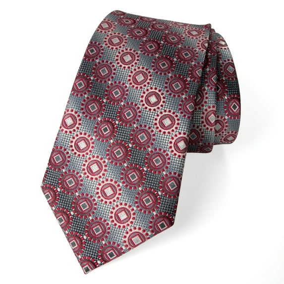 Spring Notion Men's Geometric Medallion Microfiber Woven Tie