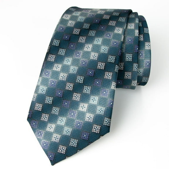 Spring Notion Men's Geometric Medallion Microfiber Woven Tie