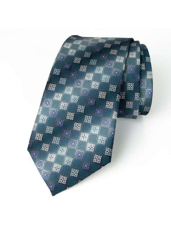 Men's Geometric Medallion Microfiber Woven Tie