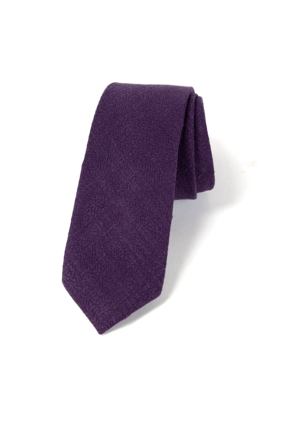 Men's Linen Blend Skinny Necktie Teal