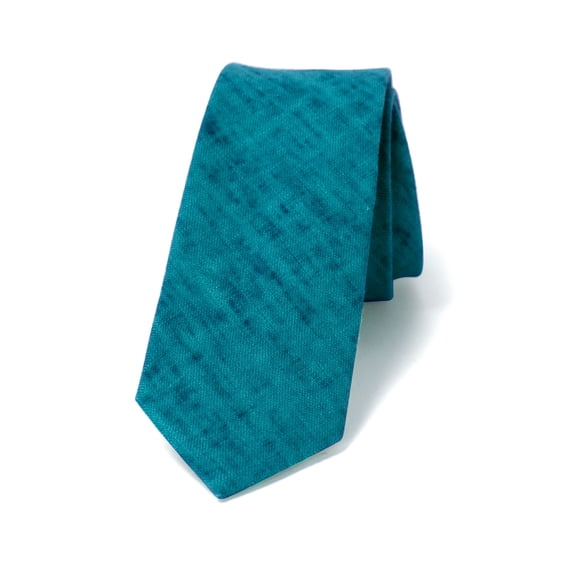 Spring Notion Men's Mottled Linen Skinny Necktie