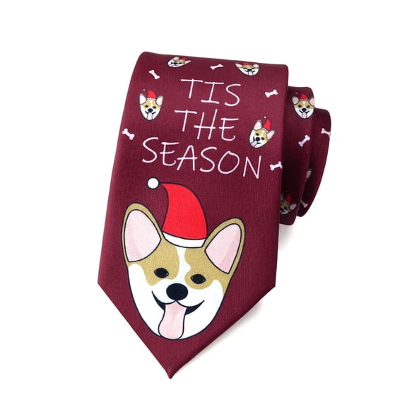 Spring Notion Men's Printed Microfiber Christmas Theme Tie