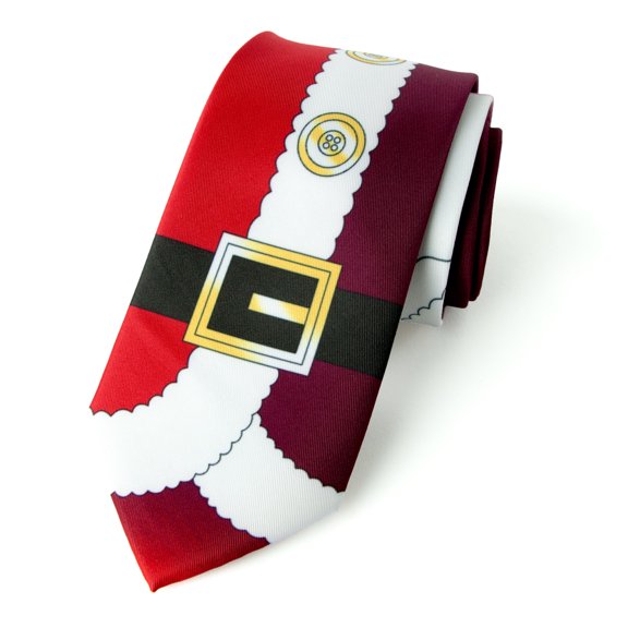 Spring Notion Men's Printed Microfiber Christmas Theme Tie