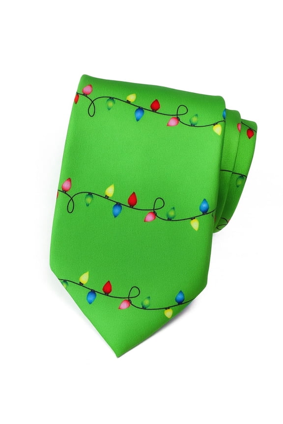 Men's Printed Microfiber Christmas Theme Tie