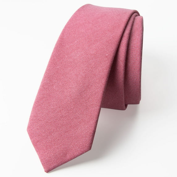 Spring Notion Men's Solid Color Chambray Cotton Skinny Tie