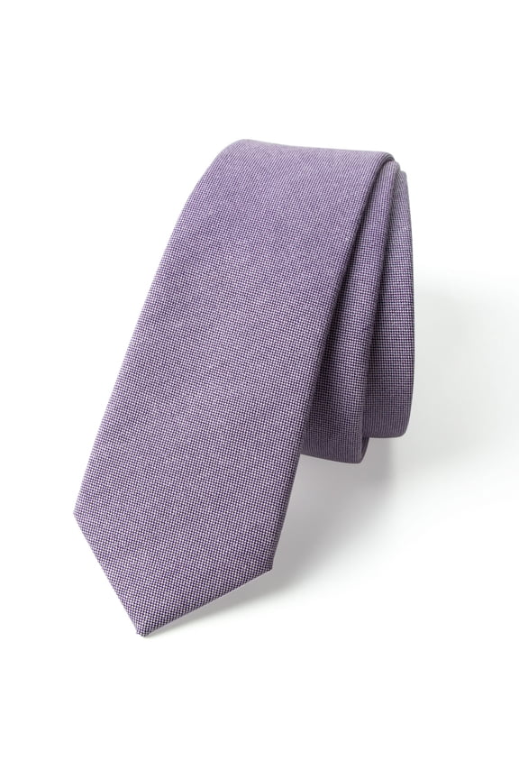 Men's Solid Color Chambray Cotton Skinny Tie