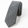 thumbnail image 1 of Spring Notion Men's Solid Color Chambray Cotton Skinny Tie, 1 of 2