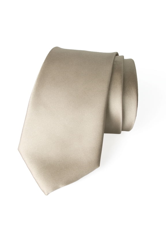 Men's Solid Color Satin Microfiber Tie