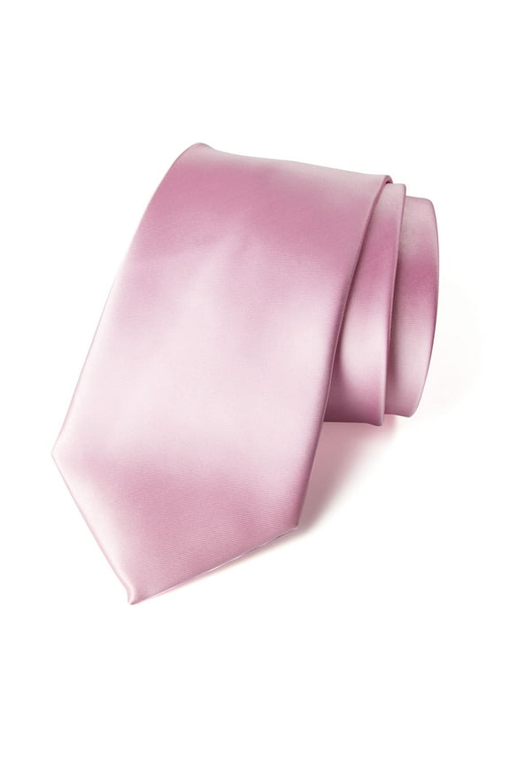 Men's Solid Color Satin Microfiber Tie