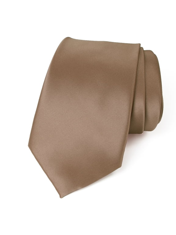 Men's Solid Color Satin Microfiber Tie