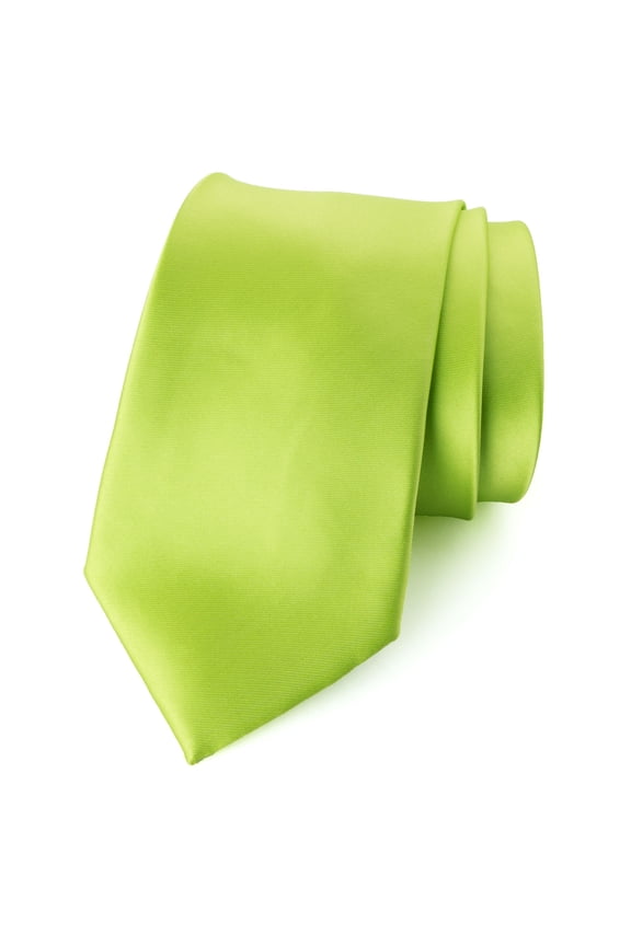 Men's Solid Color Satin Microfiber Tie
