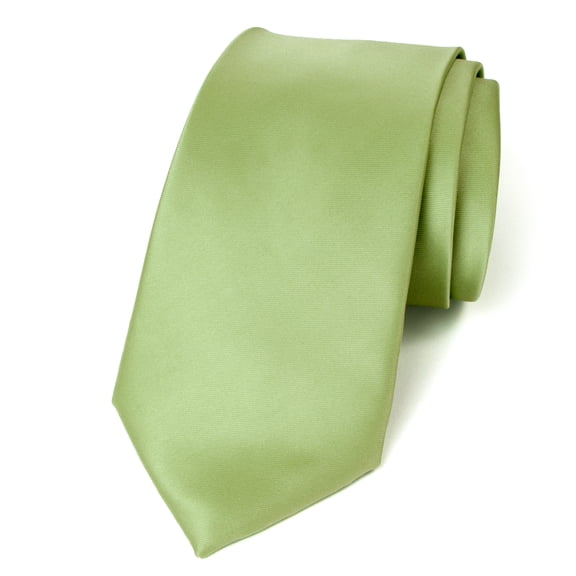 Spring Notion Men's Solid Color Satin Microfiber Tie