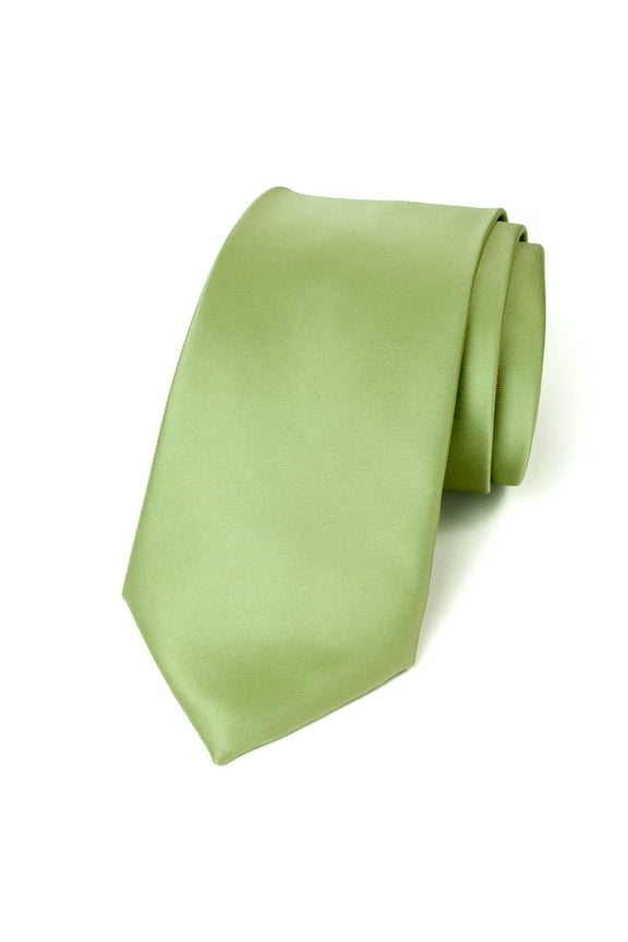 Men's Solid Color Satin Microfiber Tie