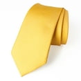 thumbnail image 1 of Spring Notion Men's Textured Solid Color Microfiber Woven Tie, Yellow, 1 of 2