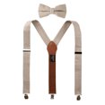 thumbnail image 1 of Spring Notion Mens' Linen Blend Suspenders and Bow Tie Set for Groomsmen Wedding, 1 of 1