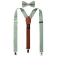 thumbnail image 1 of Spring Notion Mens' Mottled Linen Suspenders and Bow Tie Set, 1 of 1
