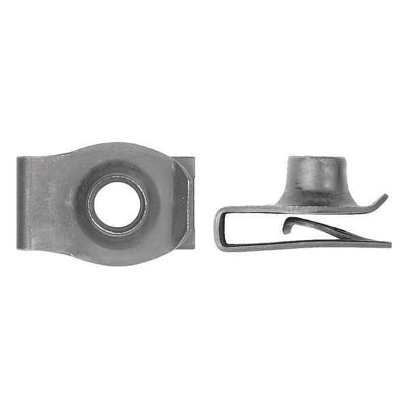Spring Nut, M10-1.50, U Shape, Steel, Phosphate Finish, 25 PK 5558PK