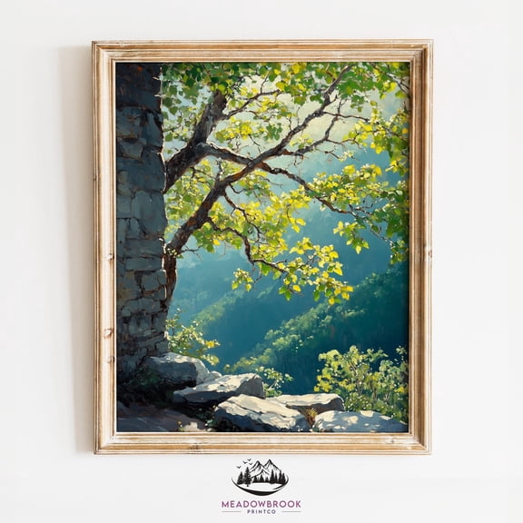 Spring Oak Leaf Unfurling Unframed Paper Print