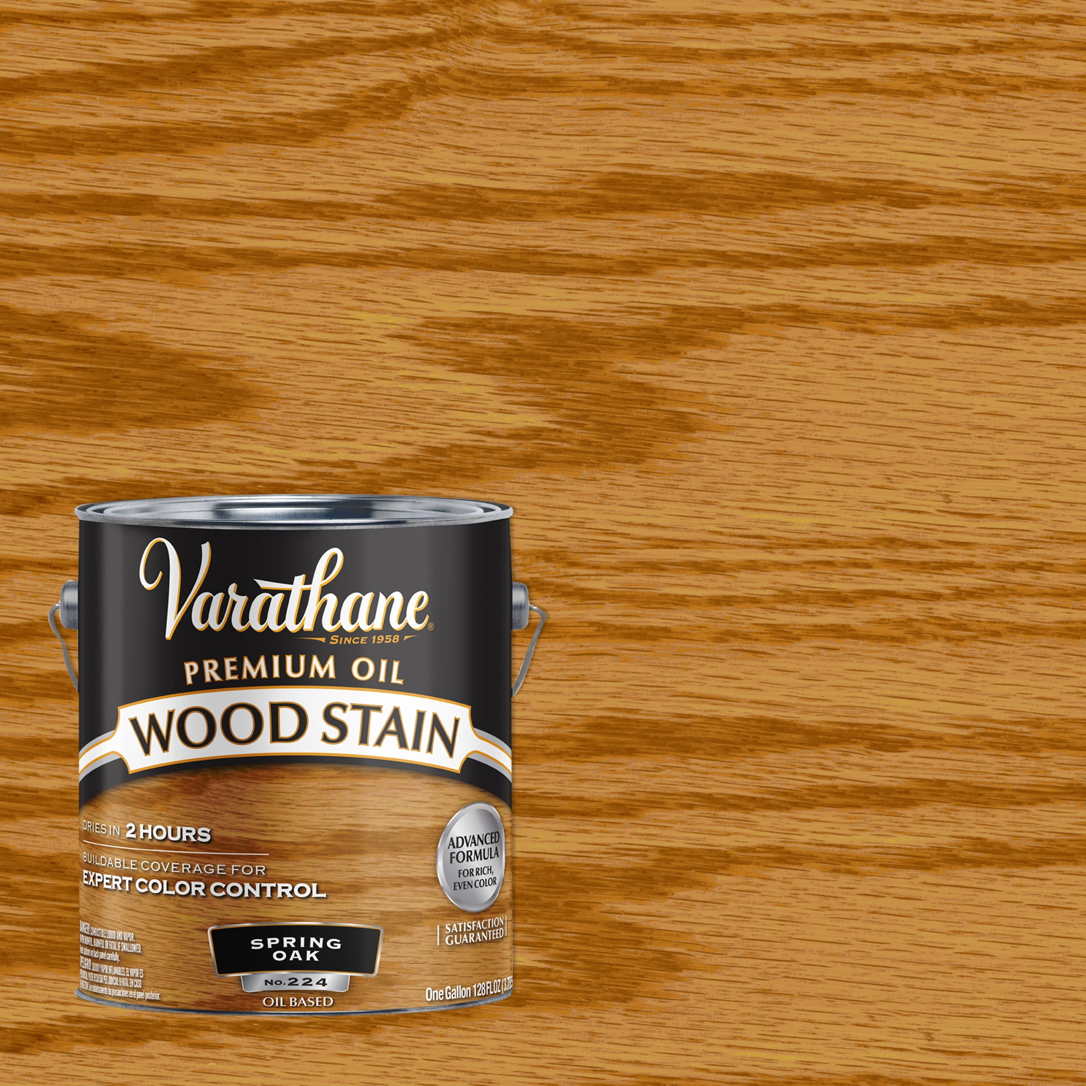 2 Pack, Spring Oak, Varathane Premium Oil-Based Interior Wood Stain-237994, Gallon