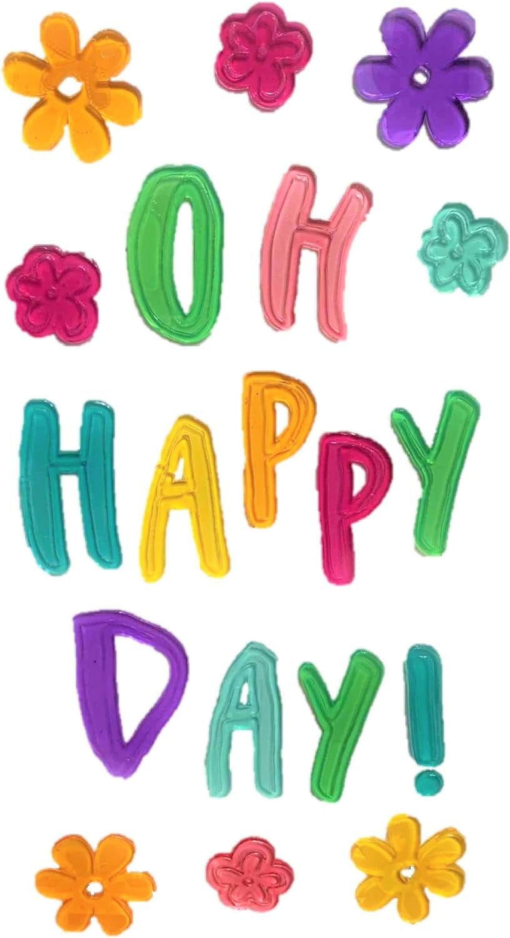 Spring Or Summer Reusable Gel Window Clings, Colorful Flower Heads, Oh