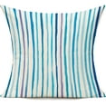 thumbnail image 1 of Spring Outdoor Blue Throw Pillow Covers for Patio Bench Garden Porch Sunbrella Furnitures Sage Lines Stripes Cushion Cases Decorative 20x20 Set of 2 for Sofa Couch, 1 of 1