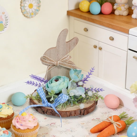 Spring Party Decorations Wooden Easter Sign Bunny Decor, Table Easter Decorations Desk Decorations, Easter Decorations Easter Fireplace Decor(1pc)