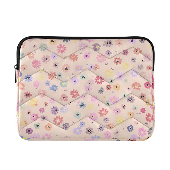 Spring Pastel Color Petals Quilted Laptop Protective Cases Computer Sleeves Tablet Bags Briefcases M