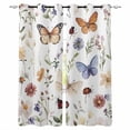 thumbnail image 1 of Spring Pastoral Botanical Blackout Curtains 84 Inches Long for Bedroom, Farmhouse Butterfly Floral Thermal Insulated Room Darkening Black Out Window Curtain Panels Grommet Drapes for Living Room, 1 of 8