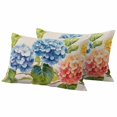 thumbnail image 1 of Spring Pastoral Floral Pillow Covers 2 Pack Blue Yellow Flowers Linen Texture Pillowcase Waterproof Outdoor Throw Pillow Cover for Patio Balcony Rectangular Cushion 20”x12”, 1 of 9
